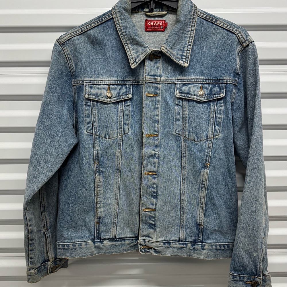 Chaps Red and White Denim Label Patch - Picture 2 of 6